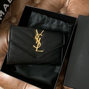 Saint Laurent YSL envelope card case wallet